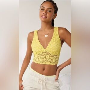 NWT ReMADE By UO Remnants Textured Lace Cropped Tank Top